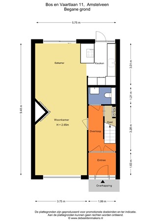 Floorplan - Bos en Vaartlaan 11, 1181 AA Amstelveen